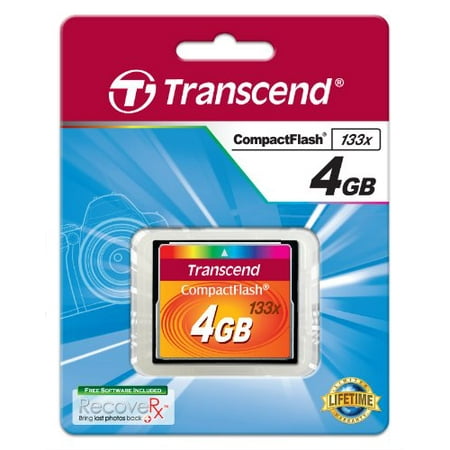 133x Speed Sd Memory Card - Transcend 4 GB 133x CompactFlash Memory Card TS4GCF133
