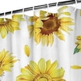 thumbnail image 3 of Waterproof Cute Sunflower Colorful Shower Curtain 72x72 Inch Boho Style Polyester Unique Shower Curtain for Bathroom Hotel Home Decor with 12 Plastic Hooks, 3 of 5