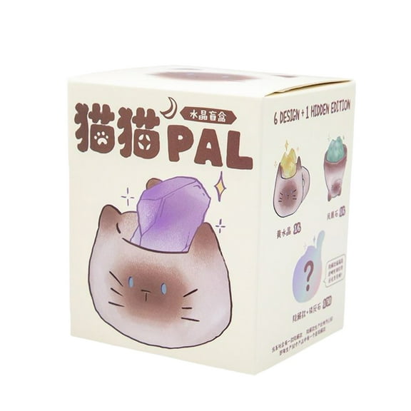 Cat Crystal Blind Trendy Resin Crafts With Stone Meaning Ornaments (Random Model)
