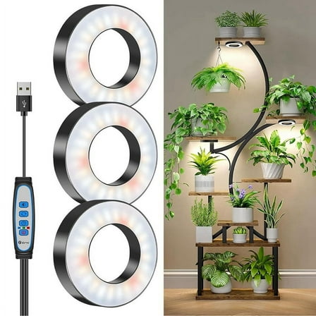 Grow Lights for Indoor Plants, 144 LEDs Full Spectrum LED Plant Light, 5V/3A Under Cabinet Lamp US Plug