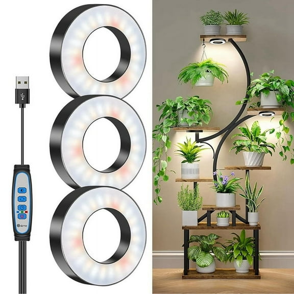 Grow Lights for Indoor Plants, 144 LEDs Full Spectrum LED Plant Light, 5V/3A Under Cabinet Lamp US Plug