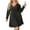 Black, variant on Weardear Women's Plus Size V Neck Long Sleeve Glitter Dress Ruffle Hem Dress for Club Cocktail Parties