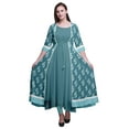 thumbnail image 1 of Bimba Robe Anarkali Imprimée pour Femmes Kurti Indienne Sans Manches Kurta Évasée, 1 of 6
