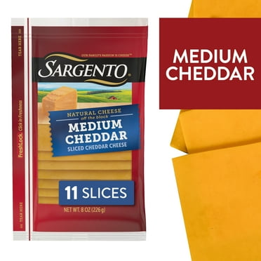 Sargento® Sliced Medium Natural Cheddar Cheese, 11 slices