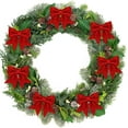 thumbnail image 5 of 24 piezas de decoraciones de lazos de Navidad de 5,5 pulgadas, lazos de coronas, pequeños lazos de árbol de Navidad con purpurina, adornos de lazos decorativos de Navidad para la fiesta de Navidad en, 5 of 5
