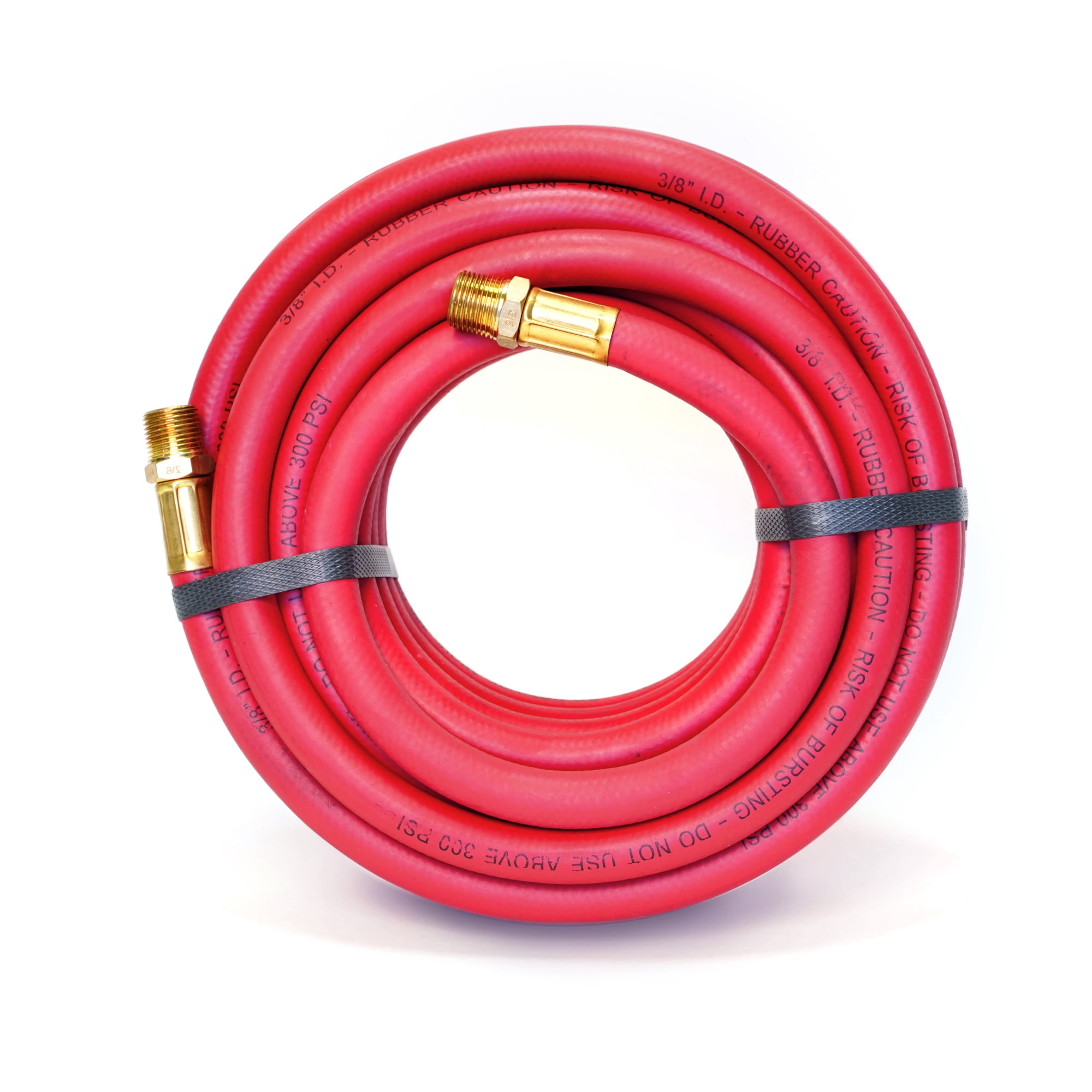 STEELMAN 98459-IND 30-Foot x 3/8-Inch Rubber Air Hose, 3/8-inch NPT fittings