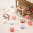 thumbnail image 2 of Pillowhale Juguetes De Madera 4 En 1 Para Niños De 1 Año Anillos Apilables De Madera Caja Clasificadora En Forma De Torre Laberinto De Cuentas Coche De Empuje Para Bebés De Madera Juguetes Apilables D, 2 of 5