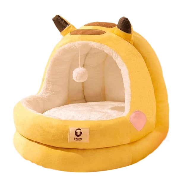 Cama para gatos Suministros para mascotas Escondite para dormir con cojín extraíble Tienda de campaña para gatos S