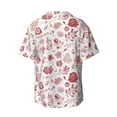 thumbnail image 4 of Goofa Flower Leaves Printed Men's Casual Short-sleeved Shirt,Lightweight Breathable Button-down,Summer Casual men's top,Versatile Fashion shirt-4X-Large, 4 of 7