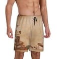 thumbnail image 2 of Sikiie Engraved Coffee On Kraft Paper Mens Pajama Shorts, Lightweight Lounge Pant with Pockets Soft Sleep Pj Shorts for MenXX-Large, 2 of 6