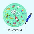 thumbnail image 3 of Cat Water Mat with Floating Fish - 25.6" Large Leakproof Cooling Pad, Anti-Scratch Summer Playmat for Indoor Pets, Includes Manual Air Pump for Heat Relief, 3 of 5