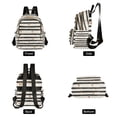 thumbnail image 4 of FORMRS Mini Backpack Purse for Women Quilted Travel Daypack Casual Shoulder Bag, Black Stripes, 4 of 7