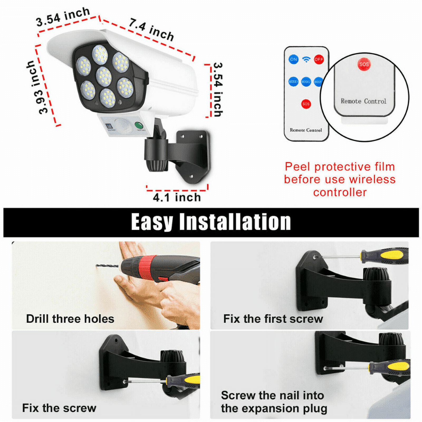 Boost Your Home Security With 77 LED Outdoor Solar Motion Sensor Flood Light!