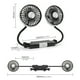thumbnail image 2 of Ventilador de refrigeración para respaldo de asiento de coche con luz, potente ventilador de coche con rotación de 360 ​​grados, ventilador de doble cabezal, 2 of 9