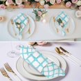 thumbnail image 3 of Blue Plaid Cloth Napkins, Farmhouse Buffalo Check Stripes Modern Geometric Washable and Reusable Dinner Napkins Set of 6, Table Napkin for Kitchen Party Birthday Wedding Hotel Housewarming 20"x20", 3 of 9