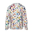 thumbnail image 2 of Lsque Colorful Spots UPF 50+ Lightweight Sun Protection Men's Women's Long Sleeve Shirt, Hoodie Performance -Small, 2 of 9
