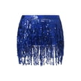 thumbnail image 6 of Blotona Women Sexy Belly Skirt Sequined Fringe Miniskirt with Waist Straps, 6 of 9