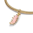 thumbnail image 4 of 925 Sterling Silver Golden Pink Caterpillar Dangle Charm for Bracelet Charms Bangle Pendant Jewelry, 4 of 4