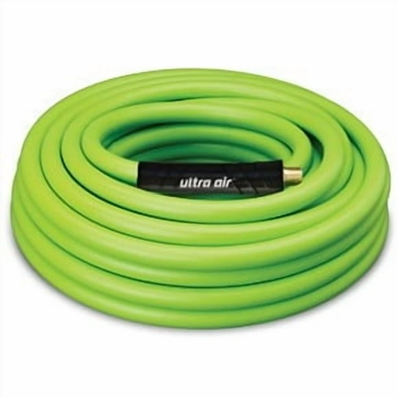 Tru Flate Air Hose 575-50A 3/8 Inch Diameter; 50 Foot Length; 300 PSI Working Pressure; 1/4 Inch Male NPT; Green