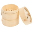 thumbnail image 3 of CIMAXIC 1 Set Handmade Bamboo Steamer Cooking Tool Kitchen Food Steamer with Lid,4.72"X3.94"X3.94", 3 of 5