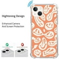 thumbnail image 3 of Orange White Melting Case Compatible with iPhone 13,Unique Art Design TPU Bumper Cover Case, 3 of 5