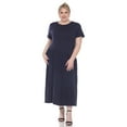 thumbnail image 2 of White Mark Robe Maxi à Manches Courtes pour Femmes, 2 of 6