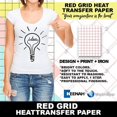 thumbnail image 1 of Red Grid - Inkjet Heat Transfer Paper 8.5"x11" 100 SHEETS*, 1 of 4