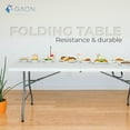 thumbnail image 6 of Folding table for Outdoor, Portable Table for Parties and Events,  Weight Capacity: 286.6 lbs, White, 6 of 7