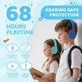 thumbnail image 2 of Headphones Bluetooth 5.3 Wireless 60-hour playtime Volume limit 85/110dB Over-ear foldable protective headphones/wired Aux Built-in microphone, 2 of 4