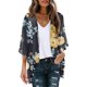 thumbnail image 1 of ICHUANYI Clearance Women's Summer Floral Print Puff Sleeve Cardigan Loose Cover Up Casual Blouse Summer Trendy Tops(Yellow, XXL) ICHUANYI WER2023081006110, 1 of 4