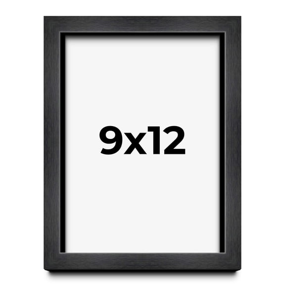 9x12 Shadow Box Frame Grey Charcoal Black | 0.875 Inches Deep | Solid Wood Shadowbox Display Frame