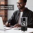 thumbnail image 6 of 20 oz Tumbler with Lid, Personalized Gifts for Men, Insulated Coffee Tumbler for Men, Travel Coffee Mug, Birthday Christmas Gifts for Men Unique, Personalized Gifts S, 6 of 6