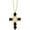 Black, variant on Crystal Zircon Cross Necklace For Women Choker Charm Virgin Mary Pendant Box Chain Female Jewelry Collier Femme - Gold-color - 17.5 inch (box)