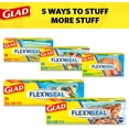 thumbnail image 6 of Glad FLEXN SEAL Freezer Storage Plastic Bags, Quart, 35 Count(Pack of 4), 6 of 23