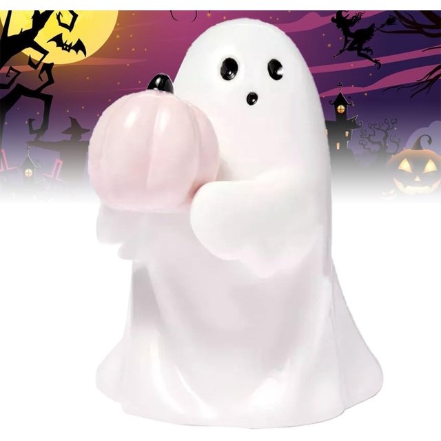 Figuras de fantasmas de cerámica, pequeñas figuras de fantasmas aterradoras, linda figura decorativa de fantasma de Halloween, decoración de estatua de escultura de fantasma de Halloween, decoraciones