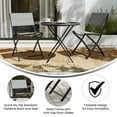 thumbnail image 5 of Emma + Oliver Set of 2 Folding Chairs for Indoor/Outdoor Use with Gray Flex Comfort Material and Black Steel Frames, 5 of 17