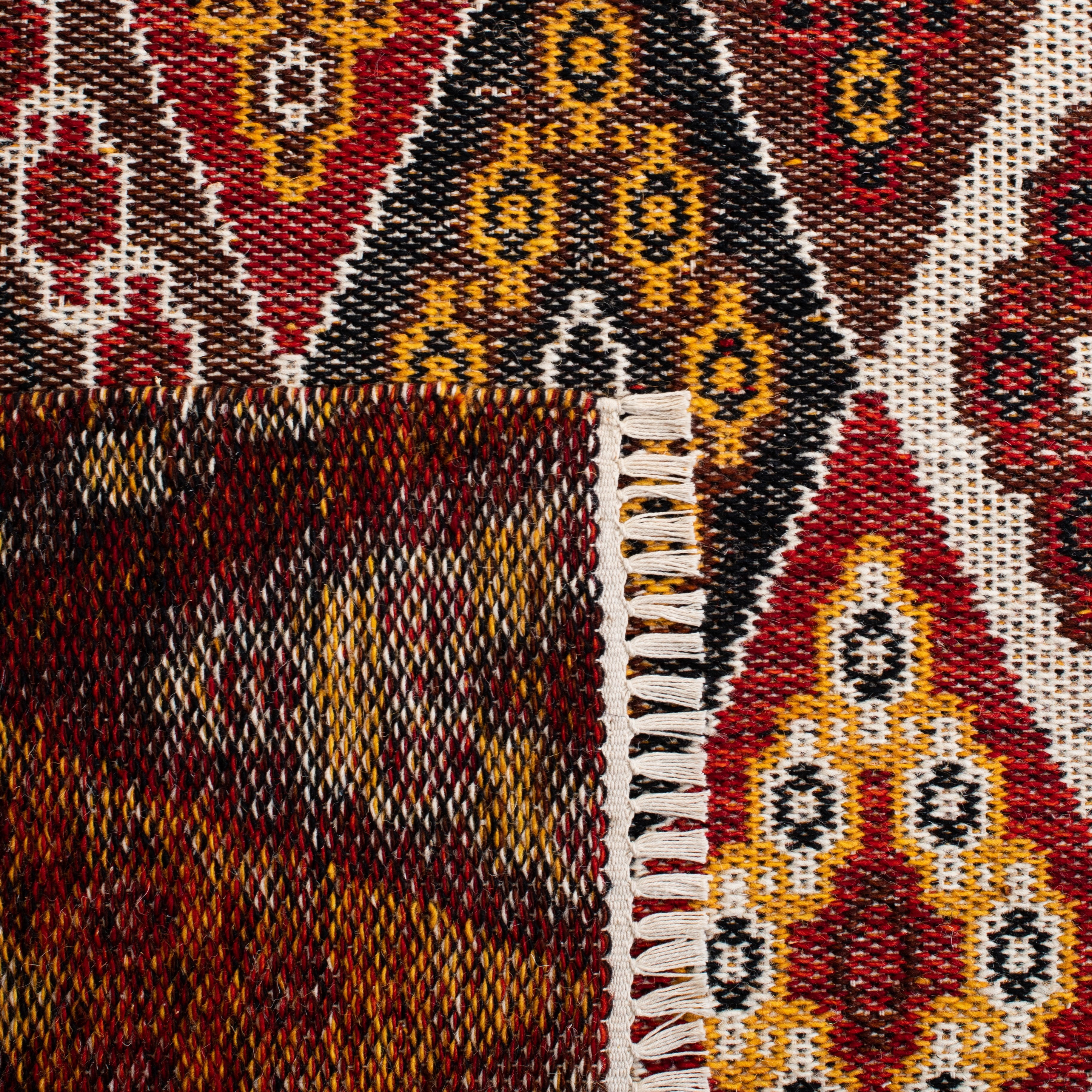 Safavieh Kilim Derrick Tribal Wool Area Rug, Red/Gold, 3' x 5'