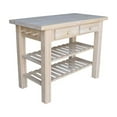 thumbnail image 3 of International Concepts Modern Wood Kitchen Island Unfinished, 3 of 12