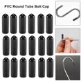 thumbnail image 4 of 100Pcs Rubber End Caps 4Mm ID PVC Round Tube Bolt Cap Cover Screw Thread Protectors Black, 4 of 5