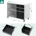 thumbnail image 5 of DEXTRUS 3 Drawer Lateral File Cabinet, Printer Stand with Drawers, File Cabinet Fits A4 Letter Legal Size Folders, White, 5 of 10