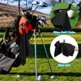 thumbnail image 6 of Uxcell 20"x16" Tri-fold Golf Towel Microfiber Waffle Pattern Towels Absorption Soft Towel with Clip Black, 6 of 6