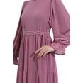 thumbnail image 4 of Dusty Rose - Crew neck - Fully Lined - Modest Dress - Refka, 4 of 5