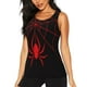 thumbnail image 1 of Fotbe Red Spider Blusas Sin Mangas para Mujer – Estilo Casual, Corte Suelto, Slim-Fit, Cuello Redondo Deportivo, Tops de Verano para Gimnasio y Yoga-Small, 1 of 7