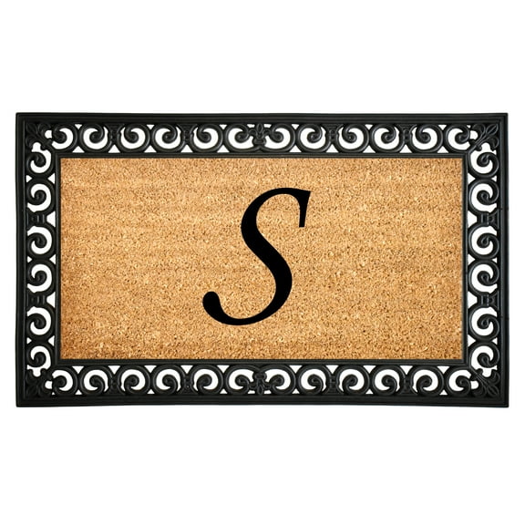 Gabriel Monogram Doormat, 18" x 30" (Letter S)