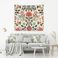 thumbnail image 2 of Yayeee Tapestry Wall Hanging for Bedroom 60" x 40" Living Room Home Wall Art Decor, Beige Red Floral, 2 of 7