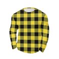 thumbnail image 6 of Wrtxtat Men's Color Block Sweatshirt Waffle Knit Fleece Pullover Crewneck Casual Lightweight Long Sleeve Slim Fit Patchwork Tops Yellow XXL, 6 of 6