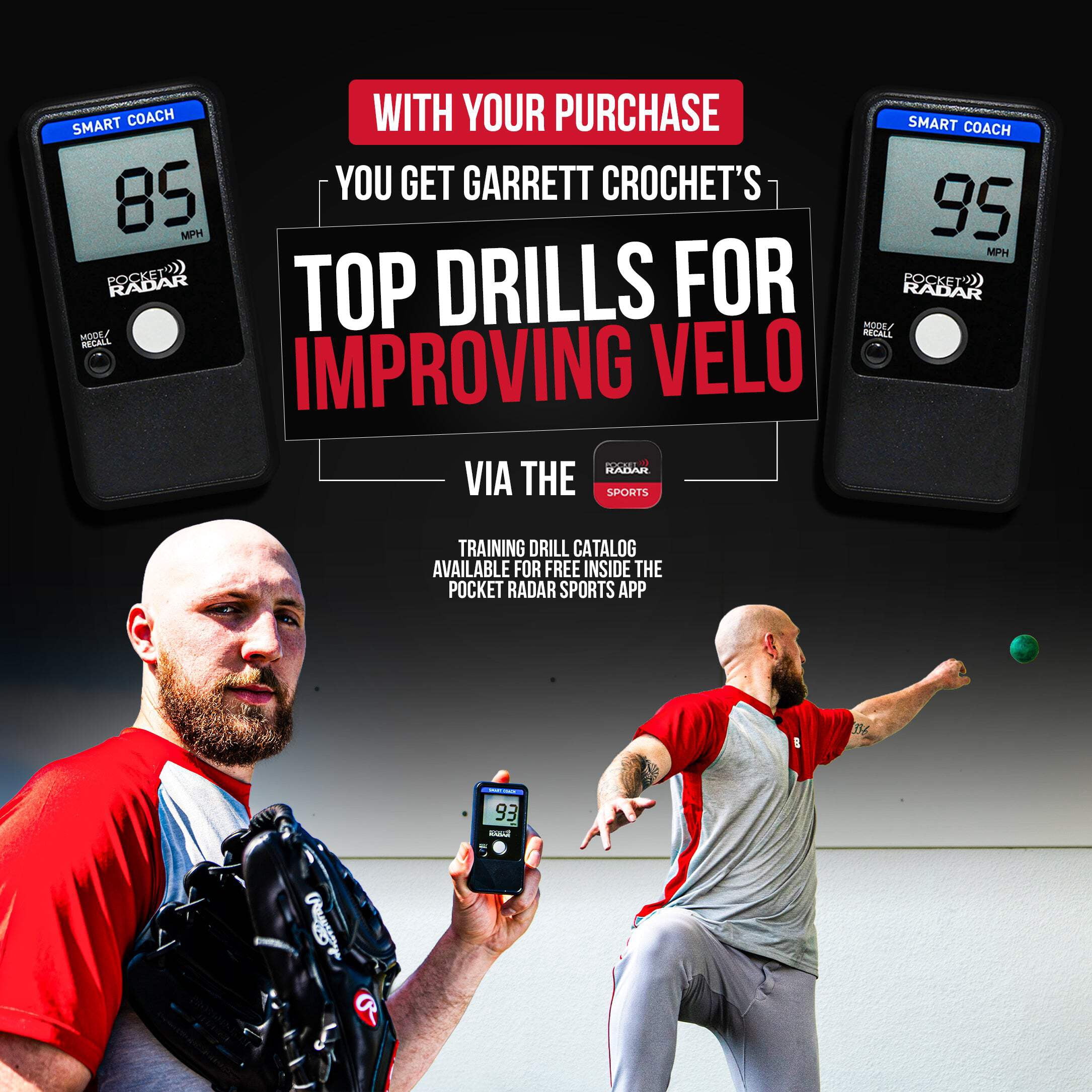 Pocket Radar Smart Coach Speed Baseball Tennis Pitching Sports