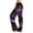 Dark Purple, variant on Womens Halloween Pajamas Pants Wide Leg Funny Graphic Pjs High Waist Lounge Pants