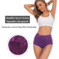 thumbnail image 2 of Women Underwear High Waist Cotton Briefs Ladies Panties Tummy Control Panty Full Coverage Multipack, 2 of 6
