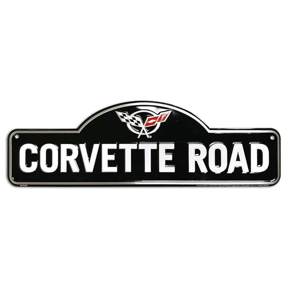 Hangtime CORVETTE ROAD 5.625x18 inch Arched Novelty Sign